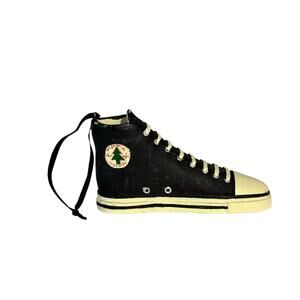 High Top Sneaker Christmas Ornament Black Shoe Classic Skater